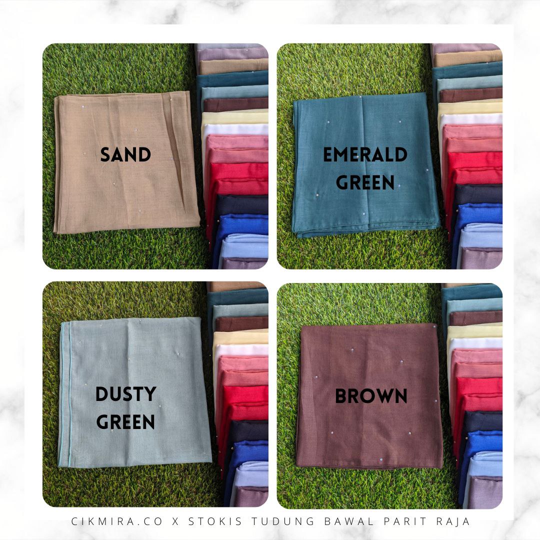 READY STOCK Tudung Bawal Manik Tabur Hitam Putih Bawal Cotton Voile Bawal Mak Datin Bawal Vshape Scarf Scarves