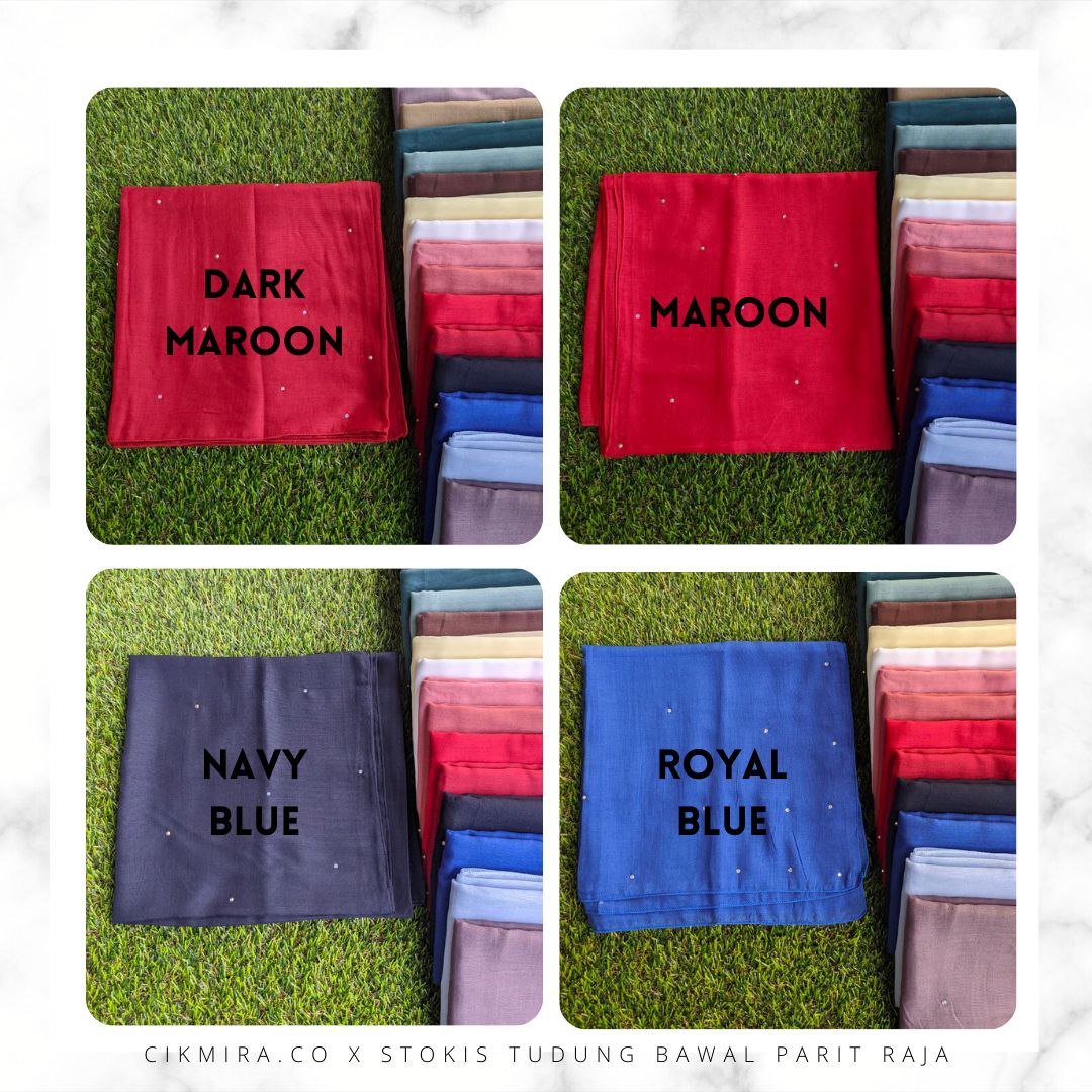 READY STOCK Tudung Bawal Manik Tabur Hitam Putih Bawal Cotton Voile Bawal Mak Datin Bawal Vshape Scarf Scarves